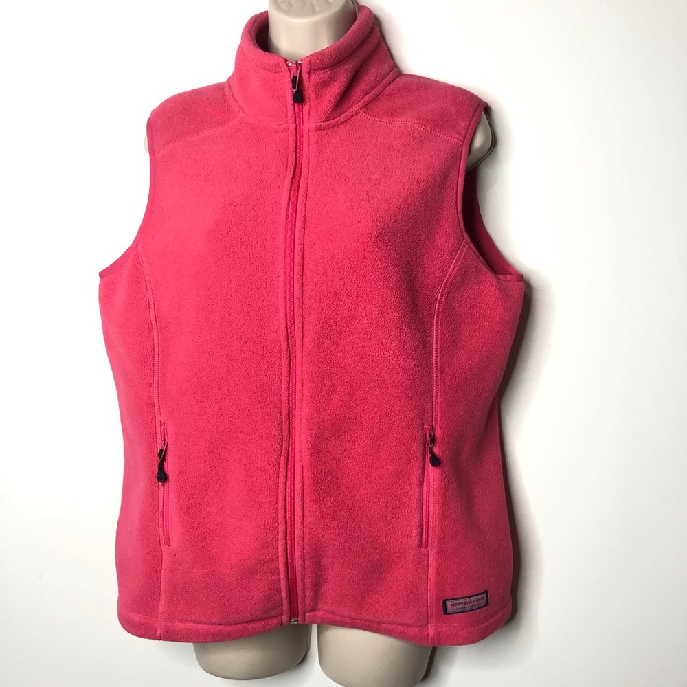 Vineyard Vines Pink Fleece Vest